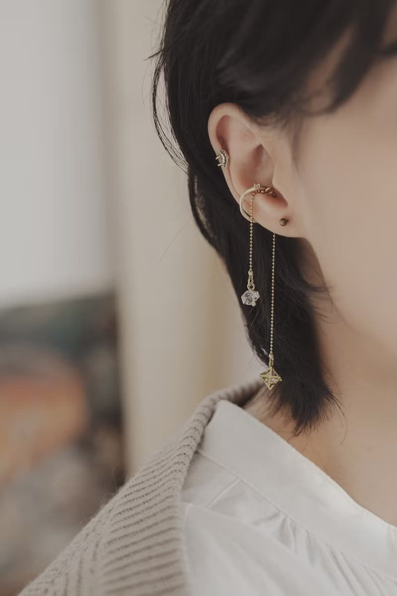 ONCE LITE | 暮光系 - 遊牧 * 赫基蒙水晶 耳骨夾 耳夾