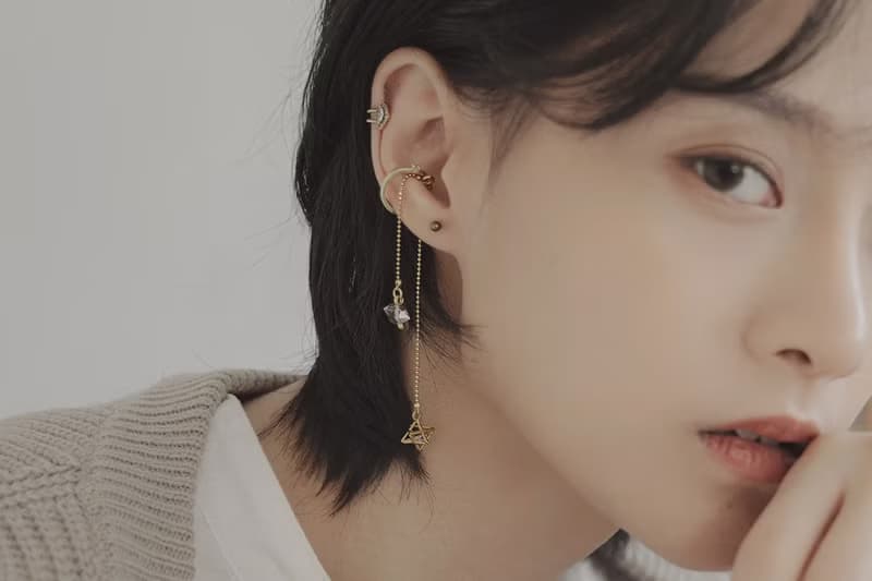 ONCE LITE | 暮光系 - 遊牧 * 赫基蒙水晶 耳骨夾 耳夾