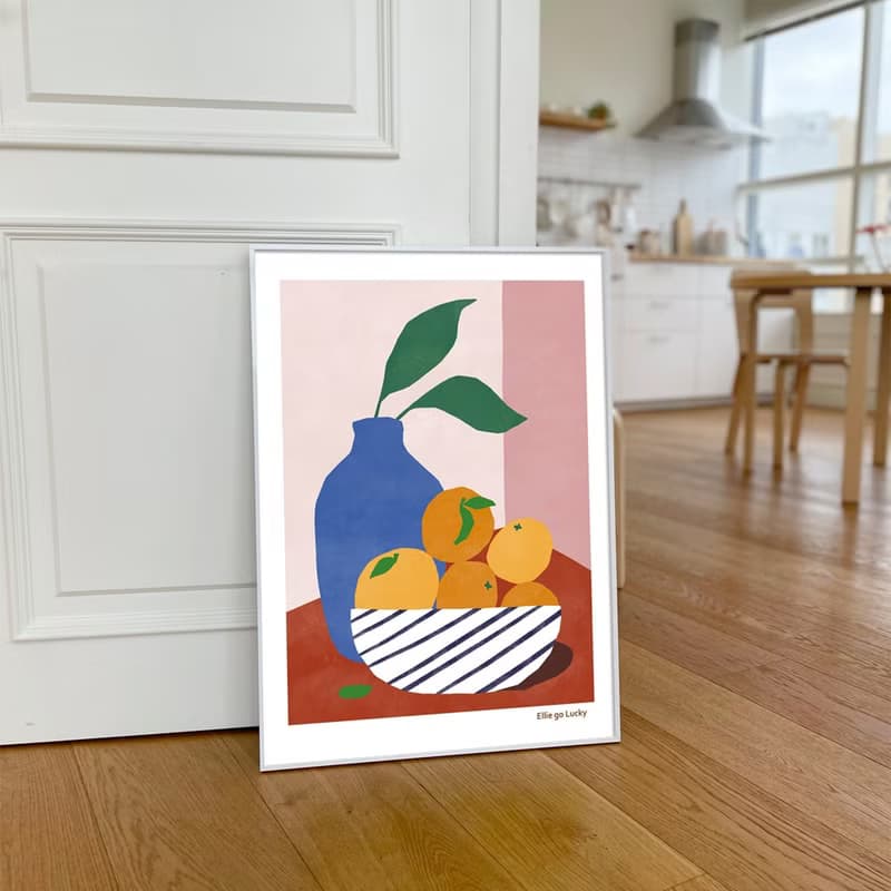Art print/ Orange Still life / Illustration poster A3 A2