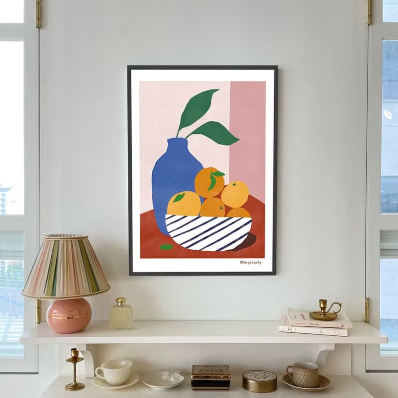 Art print/ Orange Still life / Illustration poster A3 A2