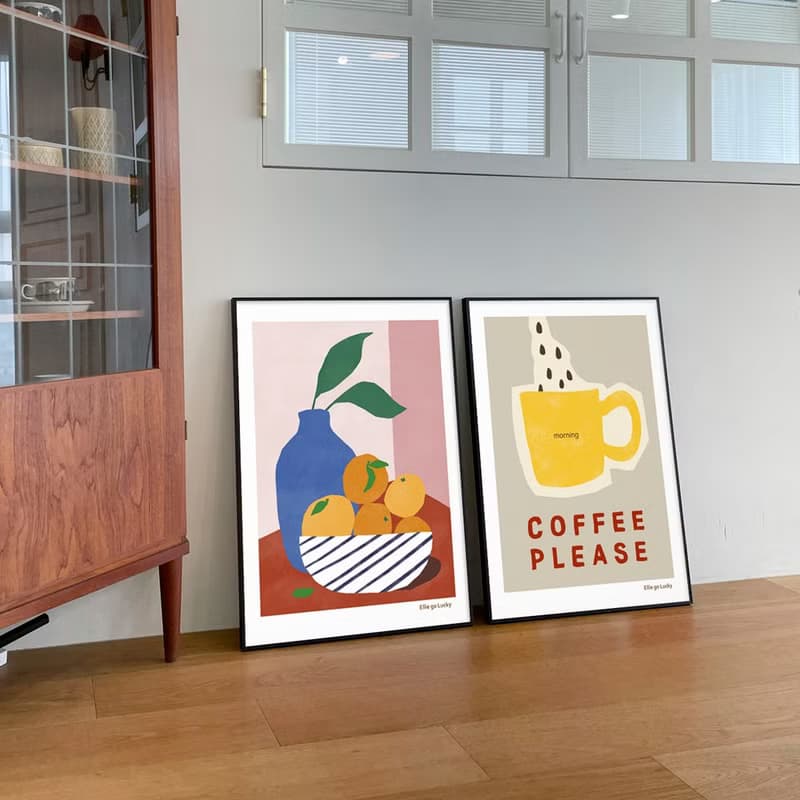Art print/ Orange Still life / Illustration poster A3 A2