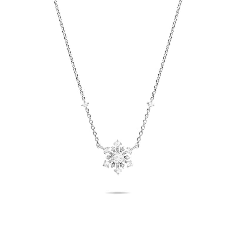 L'amour 閃爍雪花頸鏈 (玫瑰金)