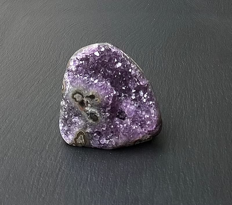 招財開運-天然原礦異象財眼紫晶鎮共生黑碧璽   紫水晶 快速出貨