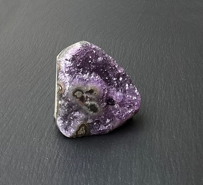 招財開運-天然原礦異象財眼紫晶鎮共生黑碧璽   紫水晶 快速出貨