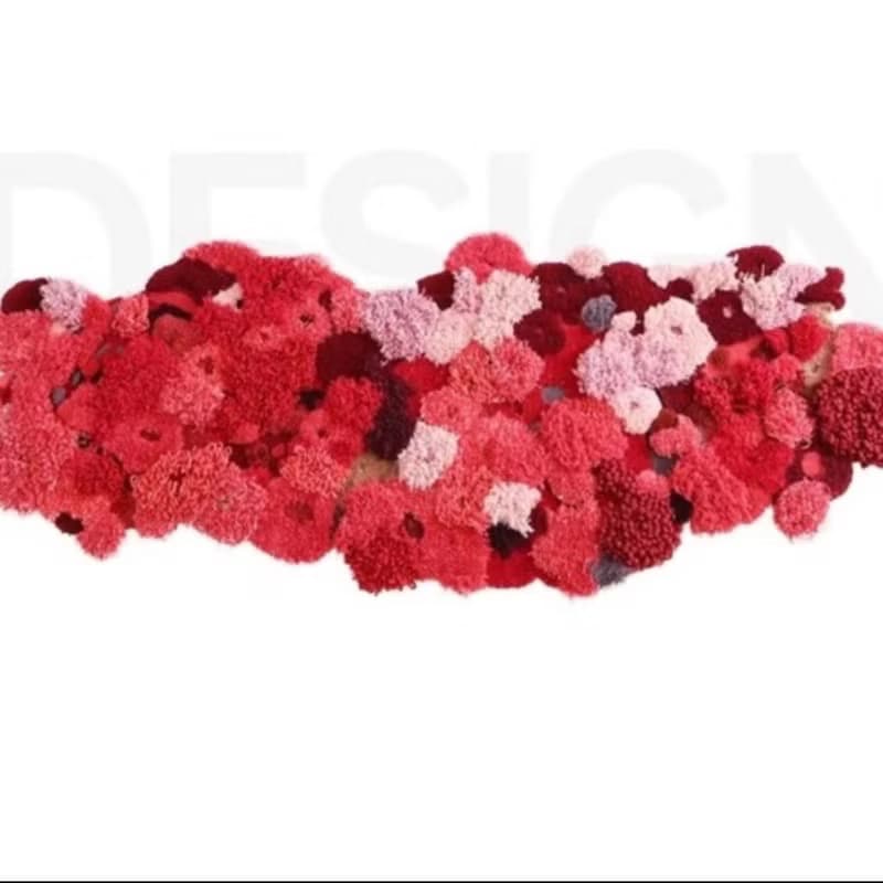 北歐風 手作 紐西蘭羊毛地毯 紅色森林 客廳臥室 床邊墊 家居裝飾