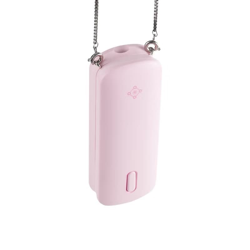 健康科技【空汙過敏救星】隨身項鍊負離子空氣清淨機-粉(台灣製)