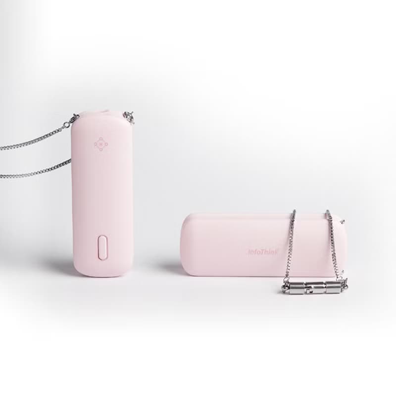 健康科技【空汙過敏救星】隨身項鍊負離子空氣清淨機-粉(台灣製)