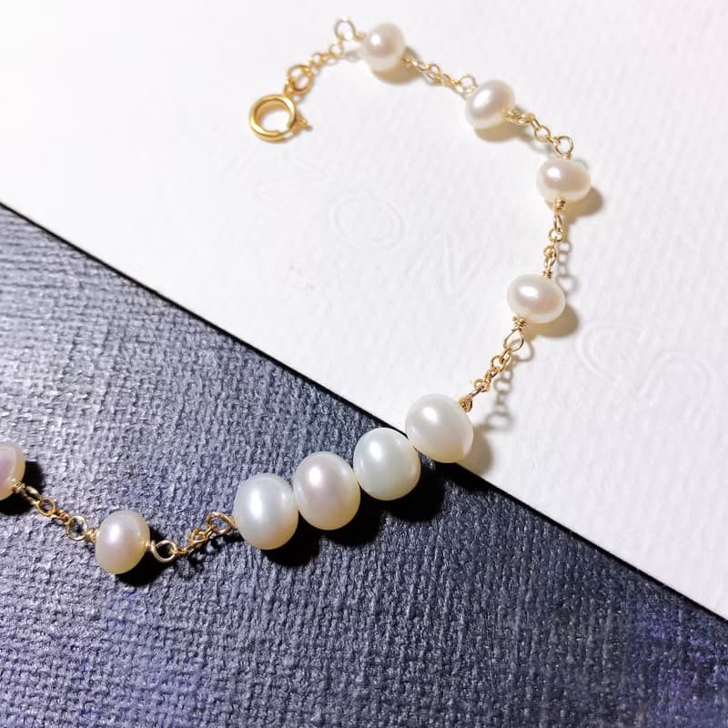 四小胖 淡水珍珠 14kgf 手鏈 輕珠寶 禮物