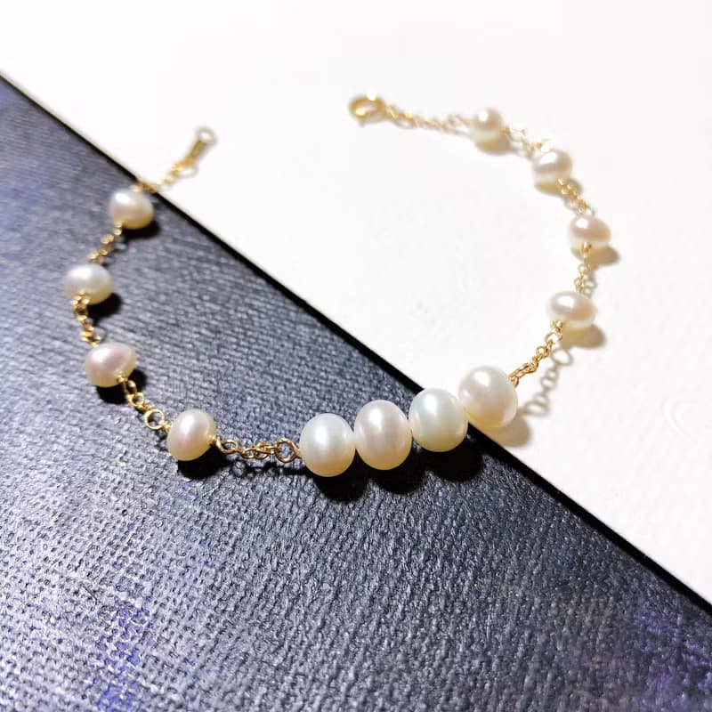 四小胖 淡水珍珠 14kgf 手鏈 輕珠寶 禮物