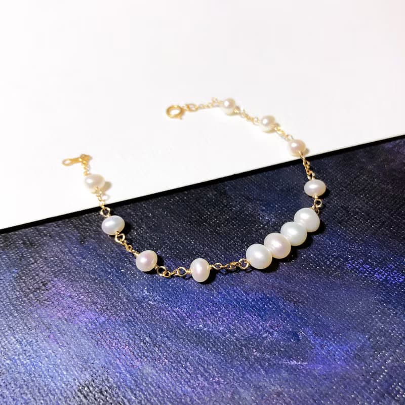 四小胖 淡水珍珠 14kgf 手鏈 輕珠寶 禮物