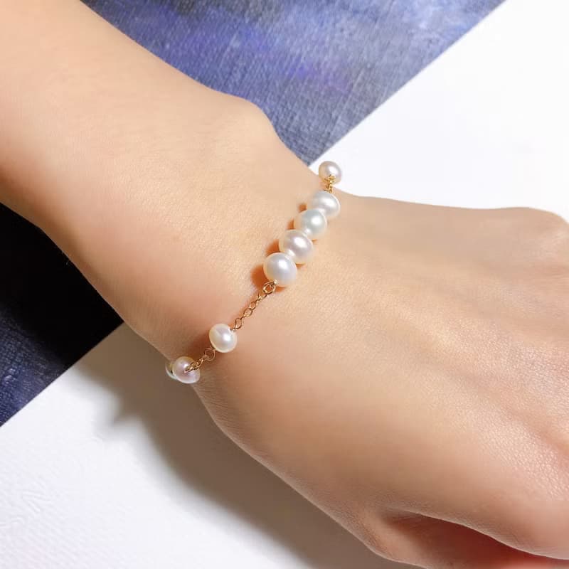 四小胖 淡水珍珠 14kgf 手鏈 輕珠寶 禮物