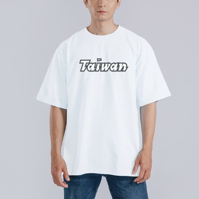 TAIWAN 台灣 棒球 文字 衣服 寬版 T恤 吸濕排汗 涼感衣 黑T