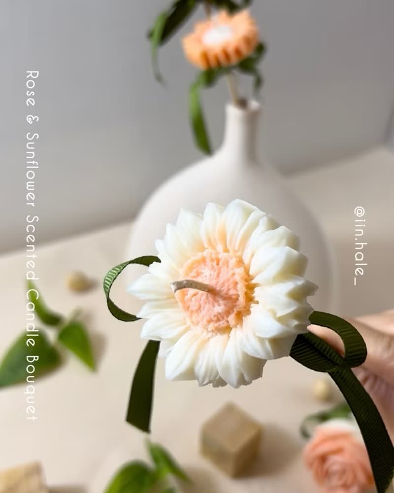 \ 母親節禮物推薦 / 向日葵 香薰蠟燭 單支花束 | 擴香石