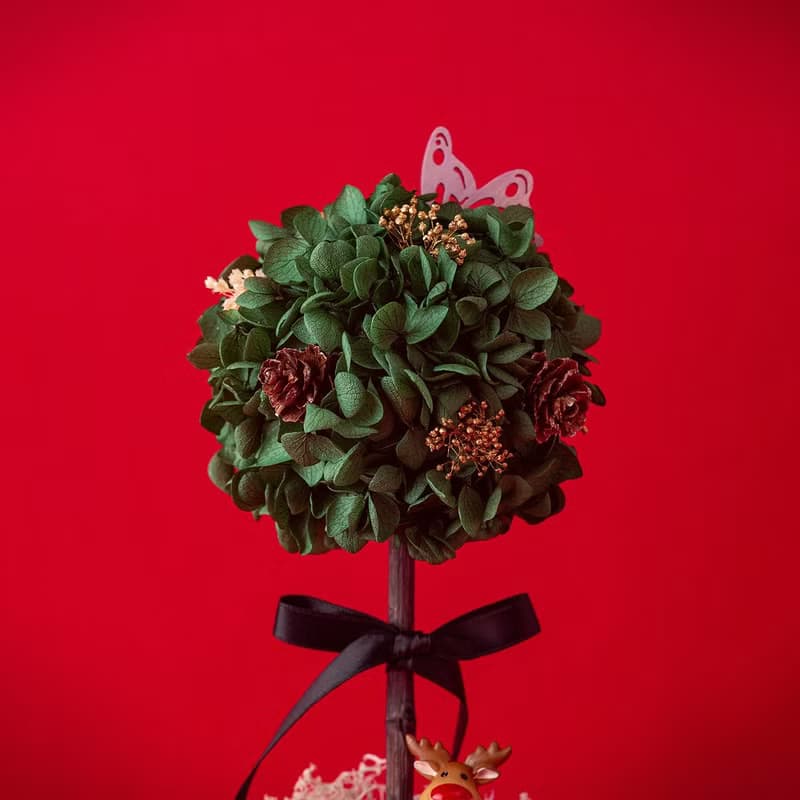 聖誕繡球花球樹 聖誕限量 永生花 交換禮物 聖誕裝飾 聖誕佈置