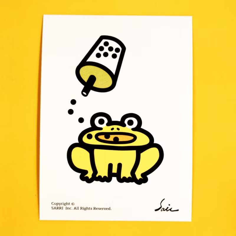防水貼紙 機車貼紙 行李箱貼紙 青蛙 frog 安全帽貼紙 悠遊卡