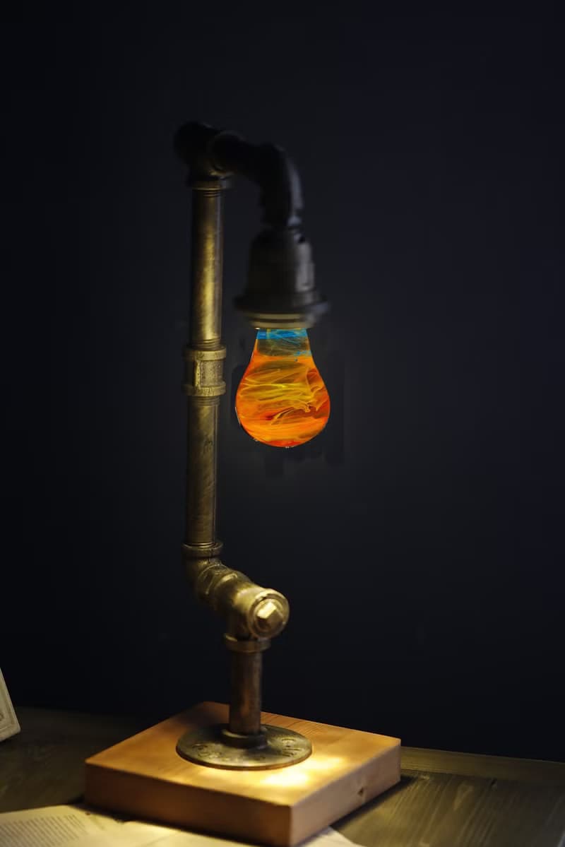 流光宇宙系列 色彩繫手繪燈泡 原創樹脂實心藝術小夜燈氣氛燈床頭