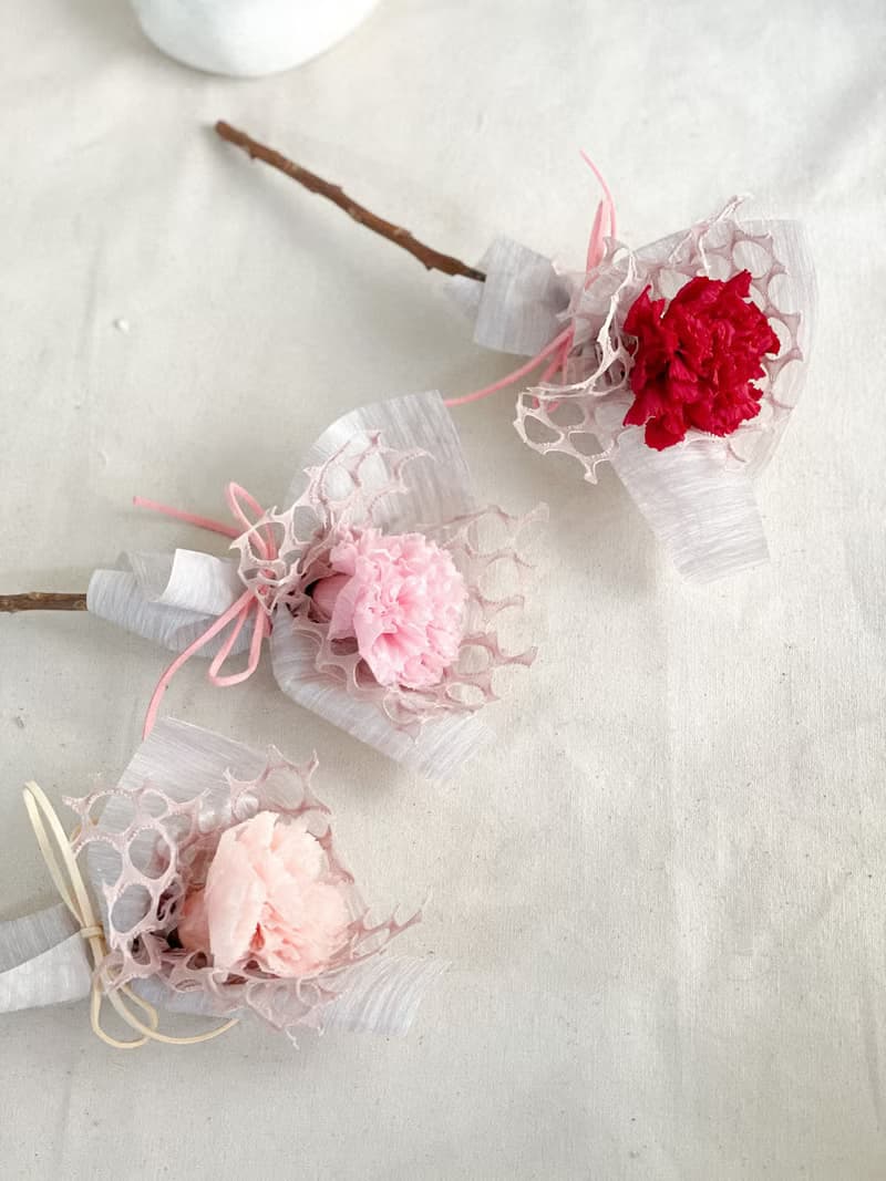 Dear mom x 不凋康乃馨單支花束