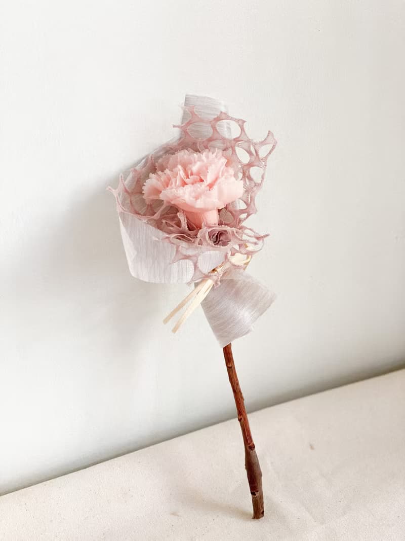 Dear mom x 不凋康乃馨單支花束