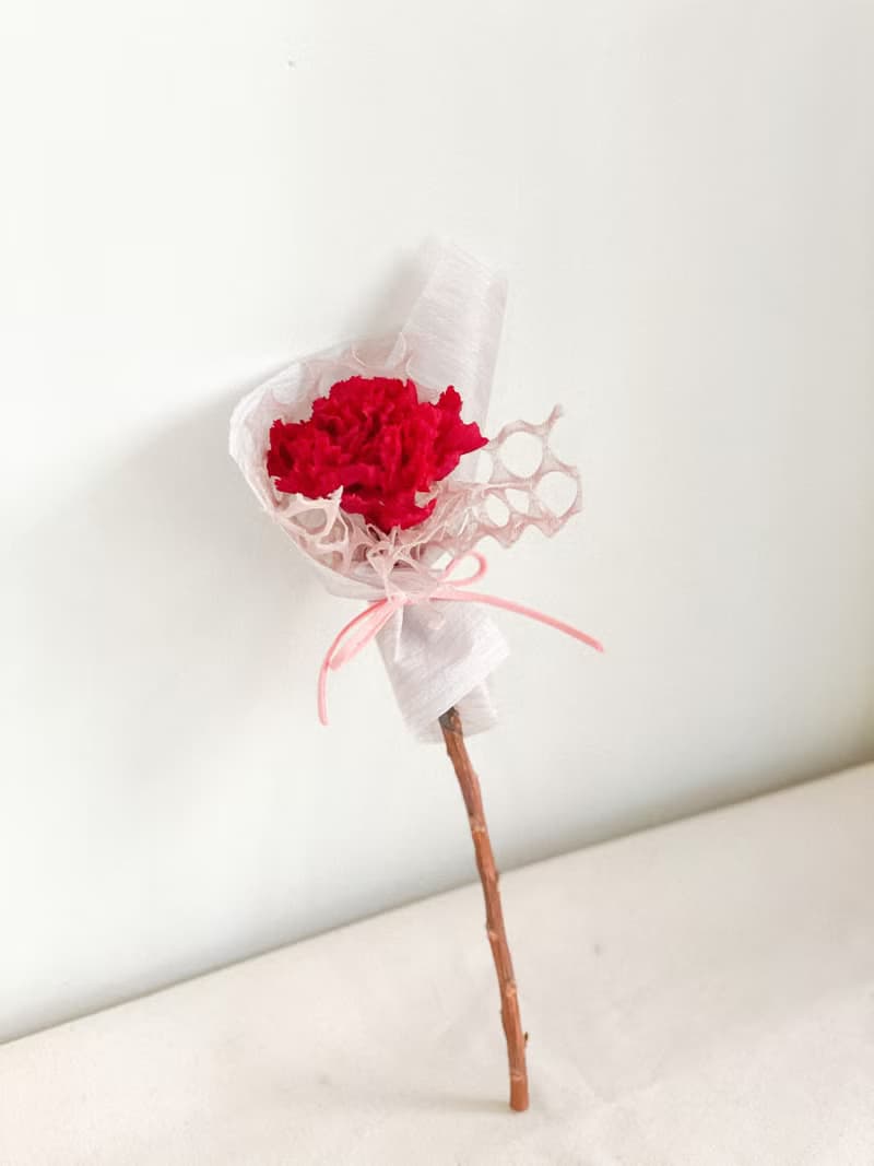 Dear mom x 不凋康乃馨單支花束