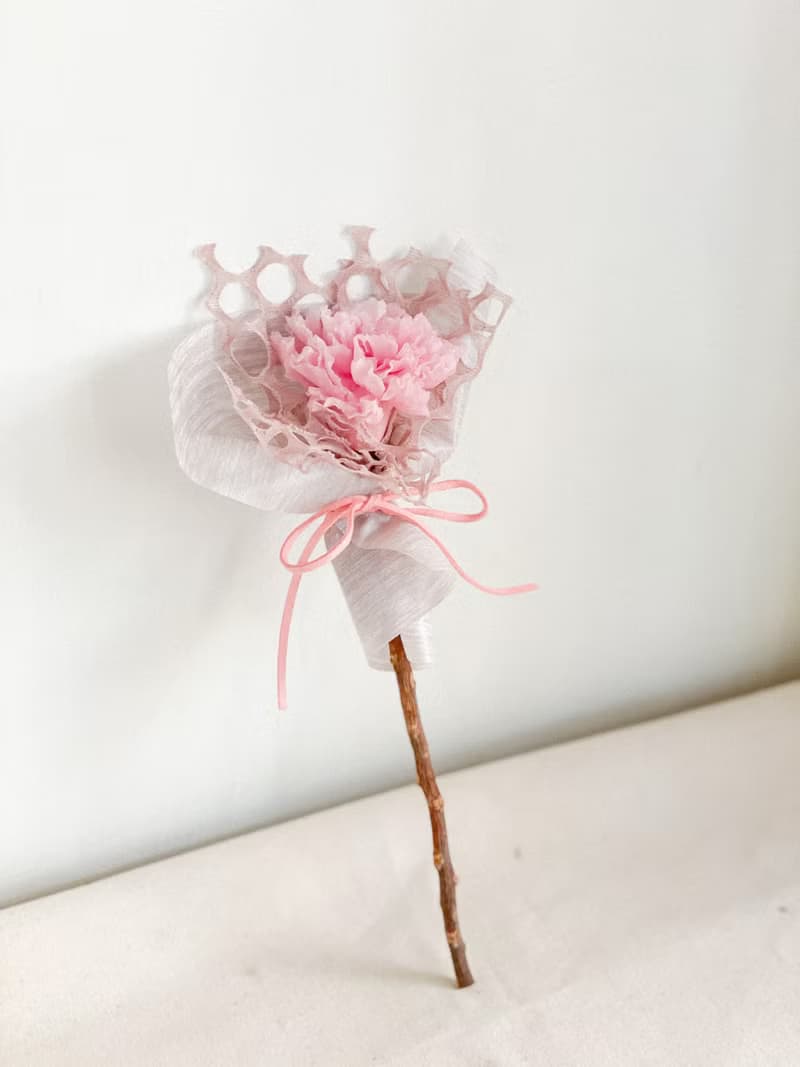 Dear mom x 不凋康乃馨單支花束