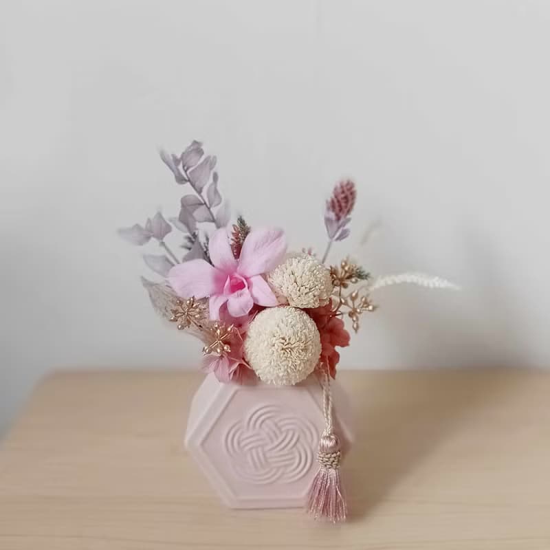 情人節禮物花束注連繩|達摩永生花過年桌盆花 開運小物開幕貓之日