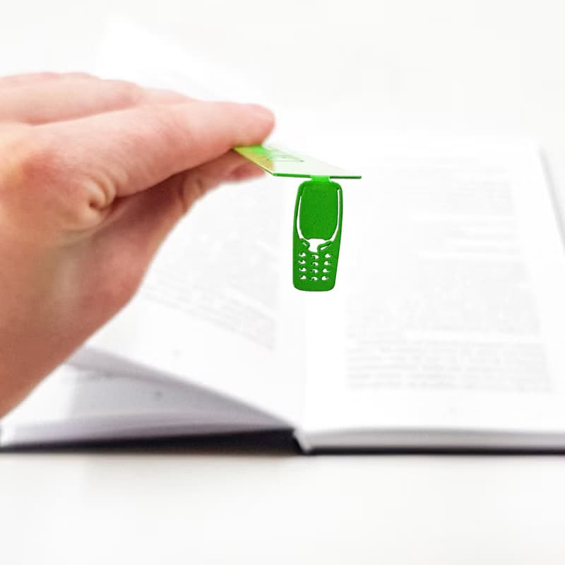 Call Me Later Metal Bookmark – Fun Green Page Marker for Modern Readers