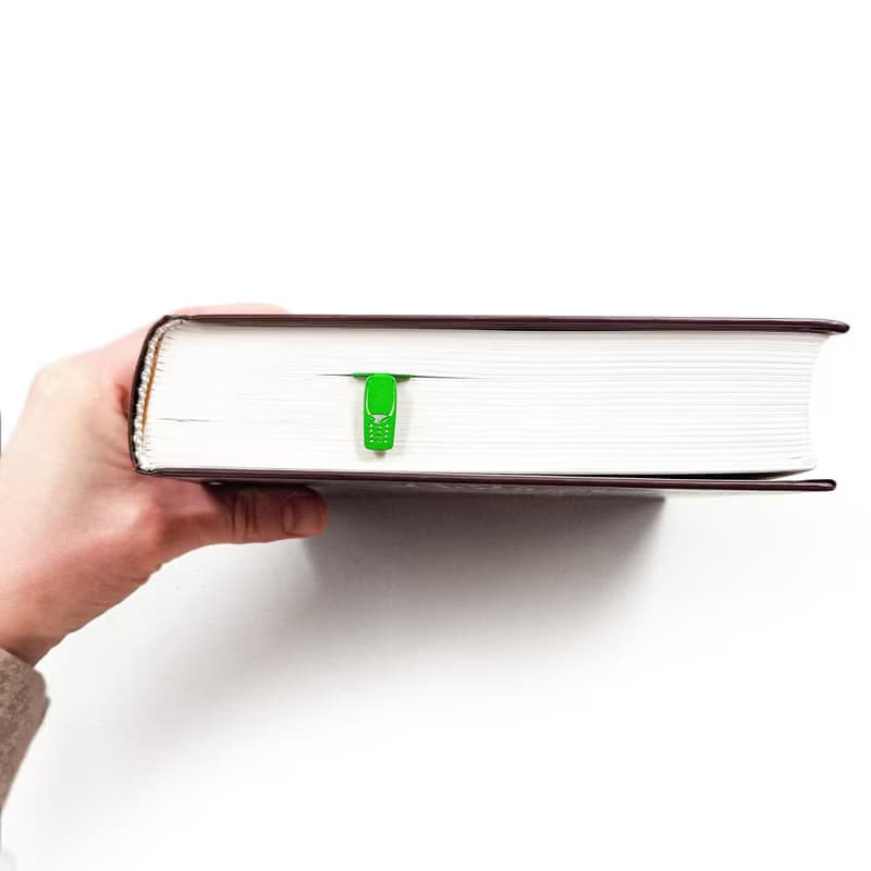 Call Me Later Metal Bookmark – Fun Green Page Marker for Modern Readers