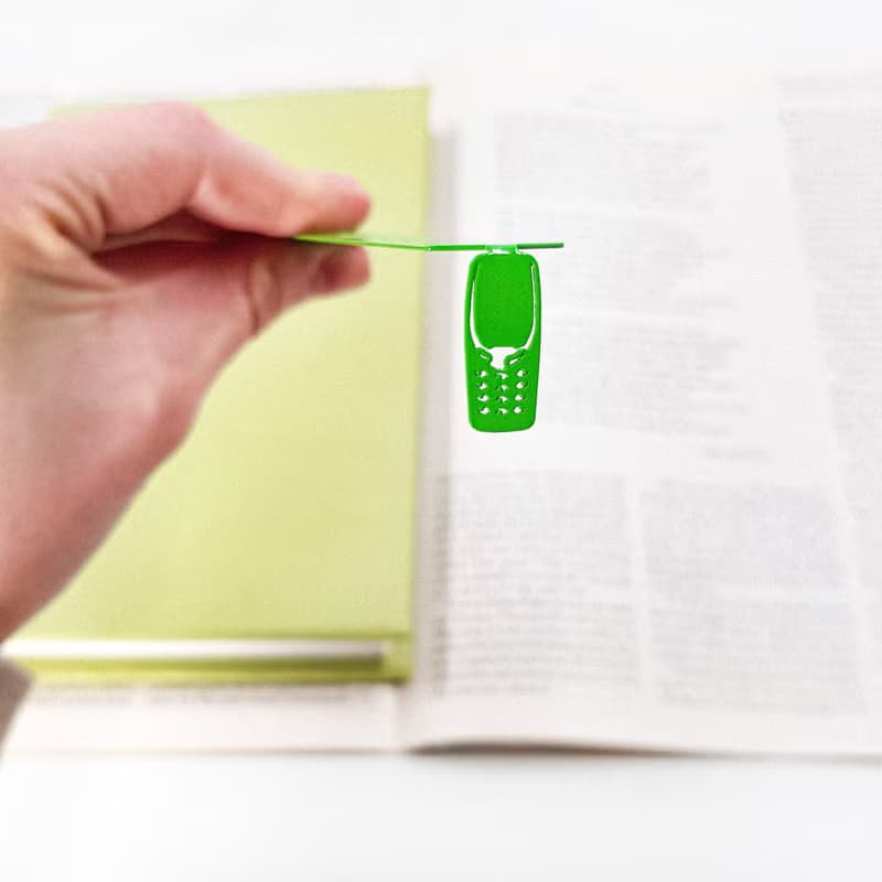 Call Me Later Metal Bookmark – Fun Green Page Marker for Modern Readers