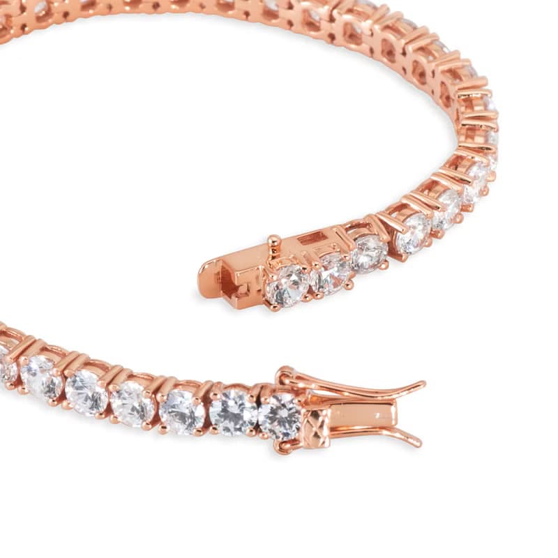 滿鑽閃爍純銀手鍊4mm