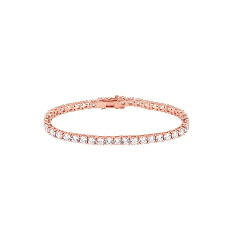 滿鑽閃爍純銀手鍊4mm