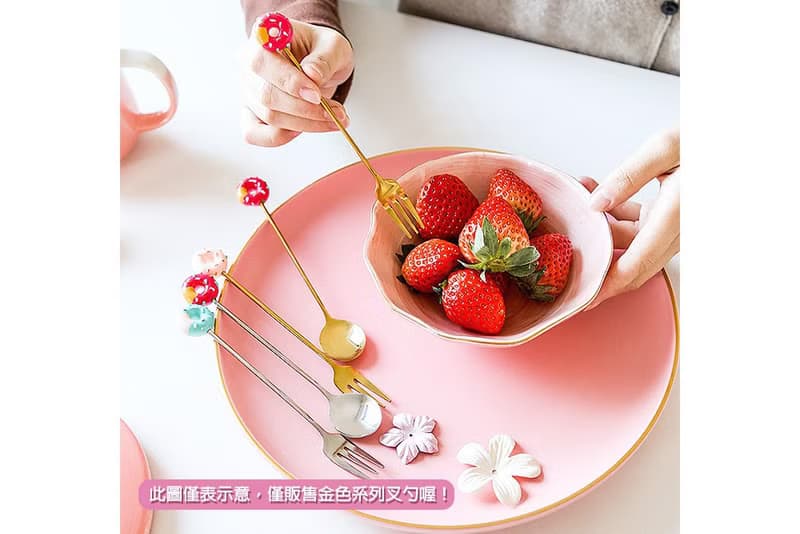 Sweet Love甜甜圈叉子湯匙 (Tiffany盒裝)-禮盒 禮贈品 公關 居家