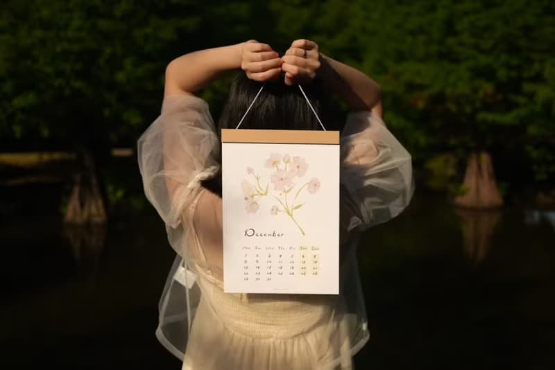 2025  柔らかな日々 植花月曆 . 櫥底 cookies &.