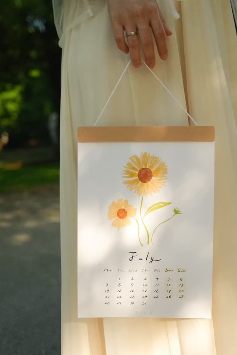 2025  柔らかな日々 植花月曆 . 櫥底 cookies &.