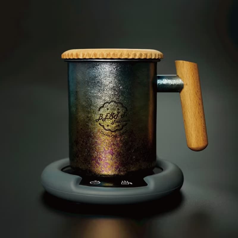 純鈦暖心餅乾杯 馬克杯 冰炫彩 原木質感