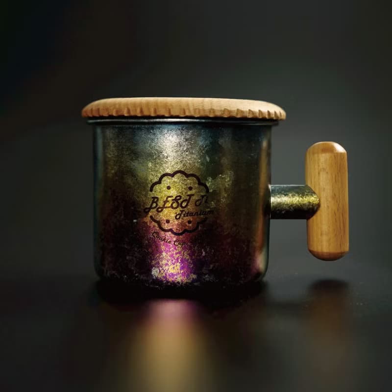 純鈦暖心餅乾杯 馬克杯 冰炫彩 原木質感