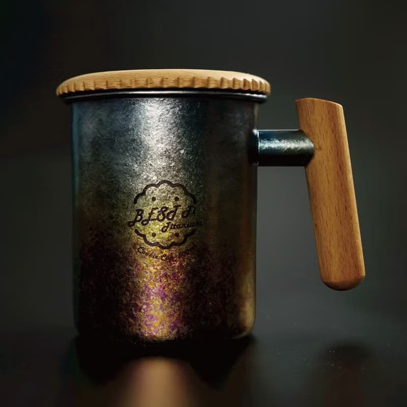 純鈦暖心餅乾杯 馬克杯 冰炫彩 原木質感