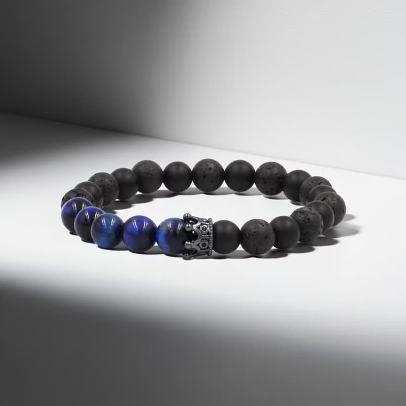 公爵Prinz | 海藍虎眼 x 潮境之冠手鍊_天然石 皇冠【靈感果斷】