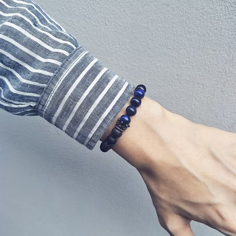 公爵Prinz | 海藍虎眼 x 潮境之冠手鍊_天然石 皇冠【靈感果斷】