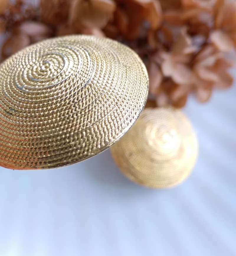 Vintage Jewelry 西洋古董飾品 大漩渦 圓盤 夾式耳環