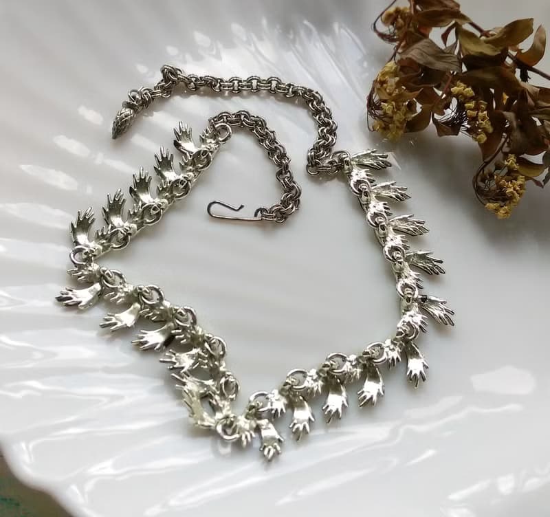 【西洋古董飾品】銀色調 個性 項鍊 頸鍊 短鍊