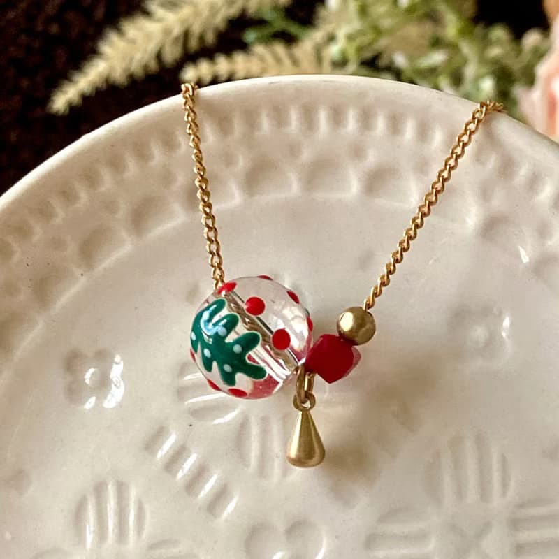 老林雜貨 | 聖誕紅項鍊