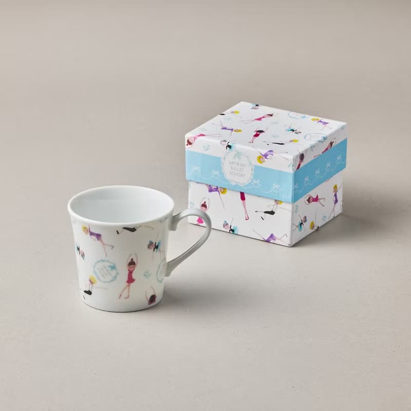 日本美濃燒 - 芭蕾舞精裝馬克杯 - 跳起舞 (300ml) - 瑕疵特賣
