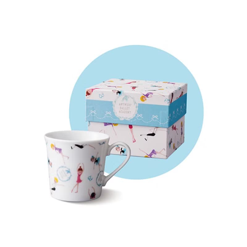 日本美濃燒 - 芭蕾舞精裝馬克杯 - 跳起舞 (300ml) - 瑕疵特賣