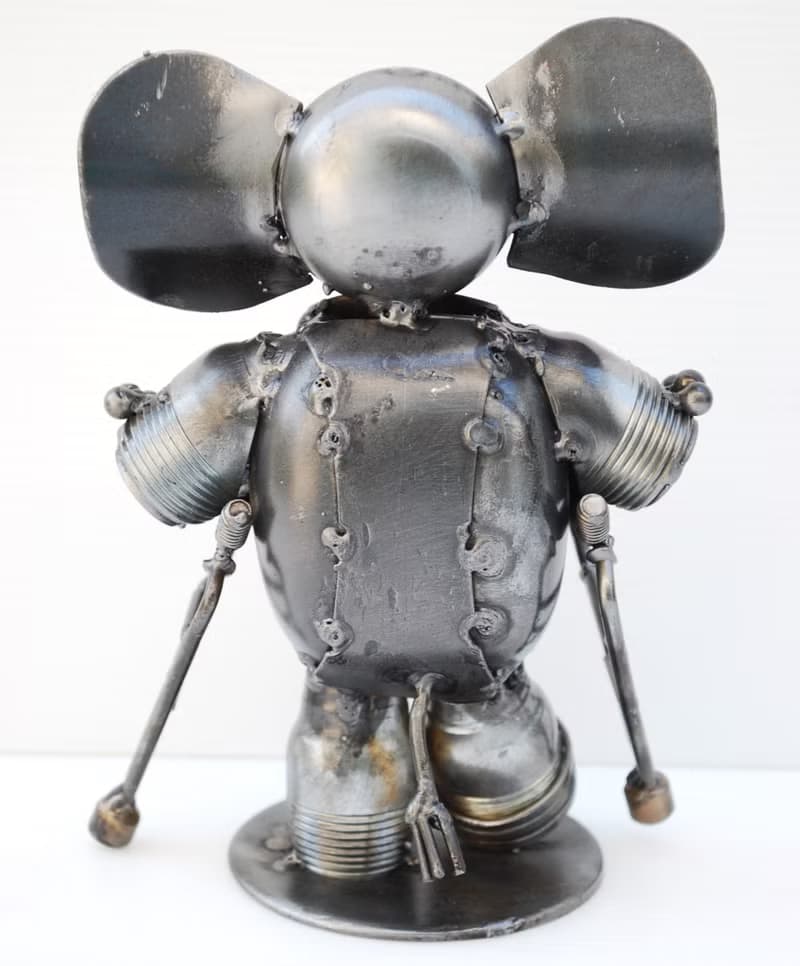 Elephant Scrap Metal Sculpture, Gift For Anniversary, Get Well Gift Sculptures