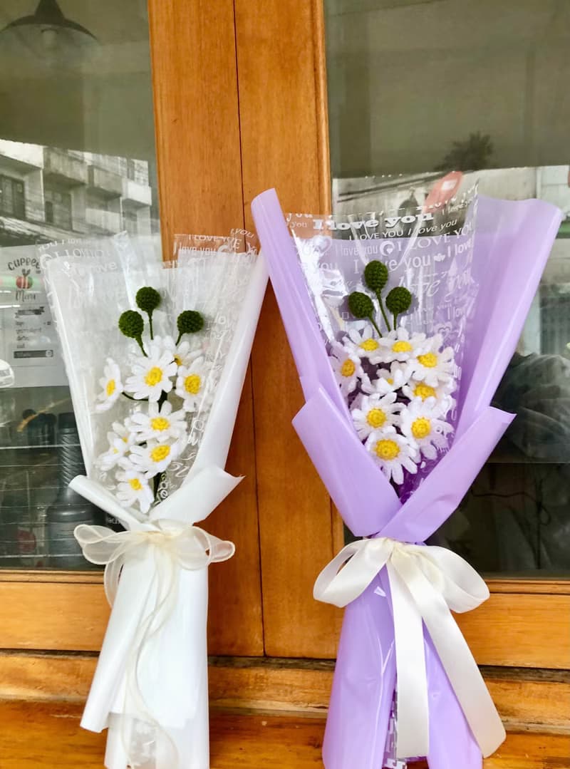 Crochet Daisy Flower Bouquet