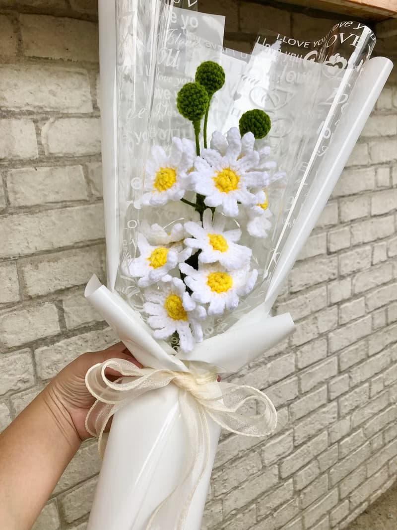 Crochet Daisy Flower Bouquet