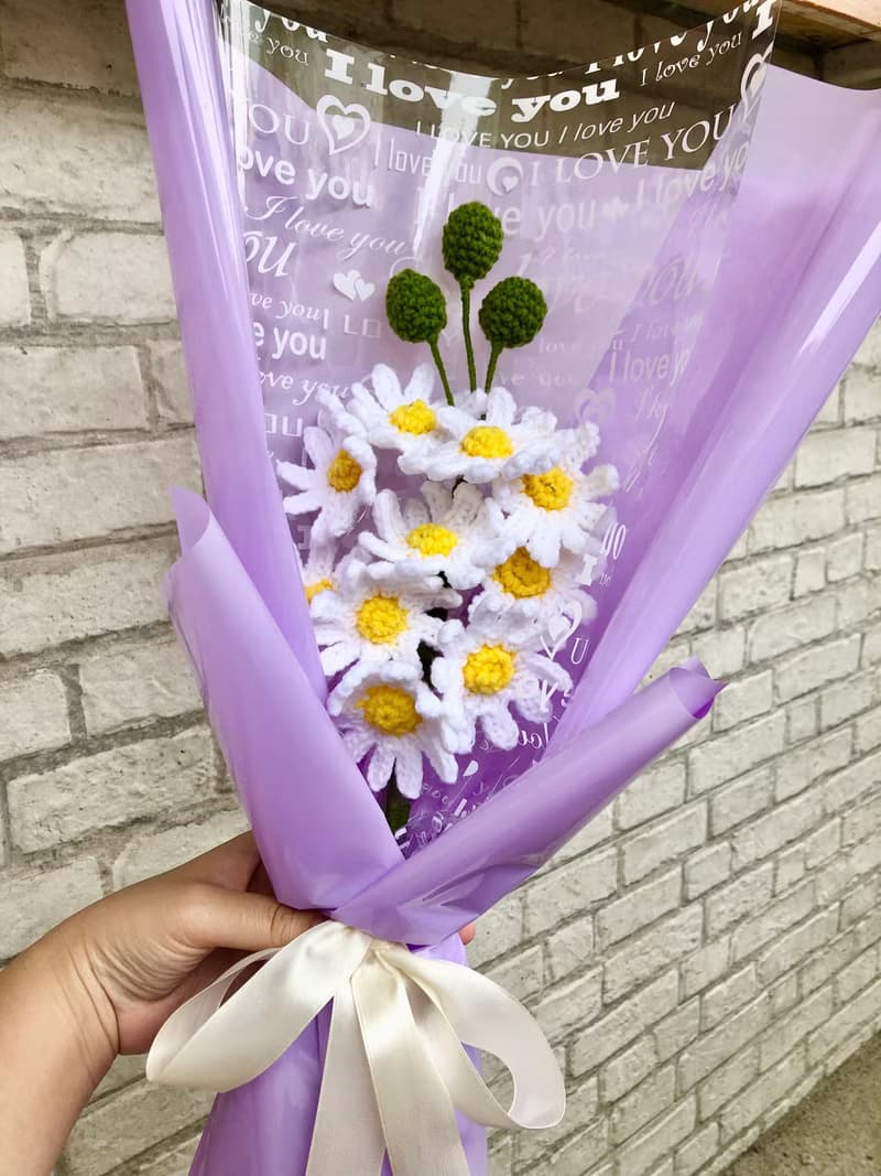 Crochet Daisy Flower Bouquet