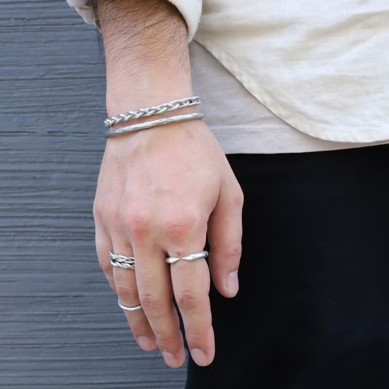 錫×銀戒指 線錘錫戒指