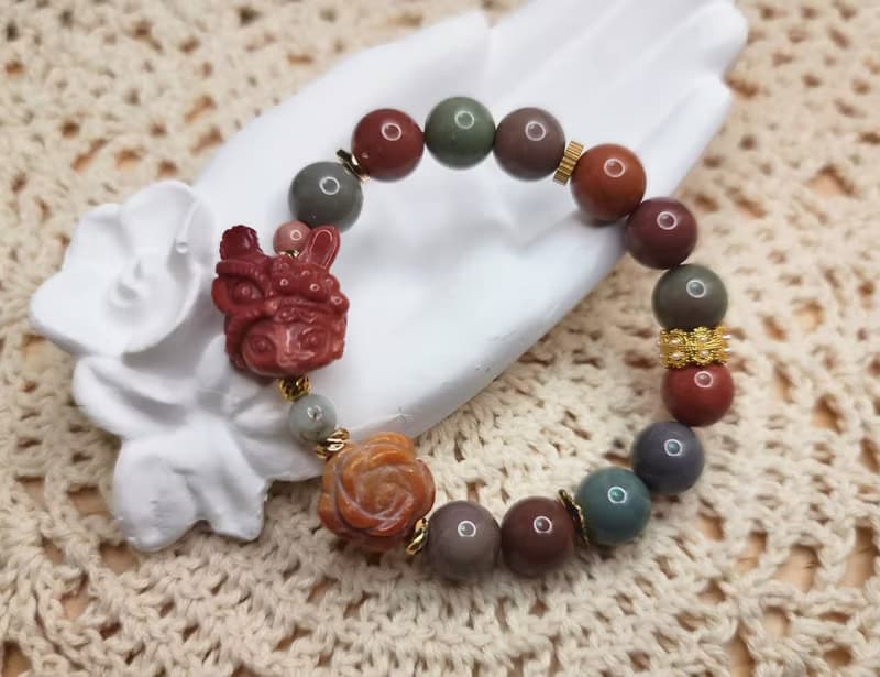 阿拉善醒獅兔頭設計款手串