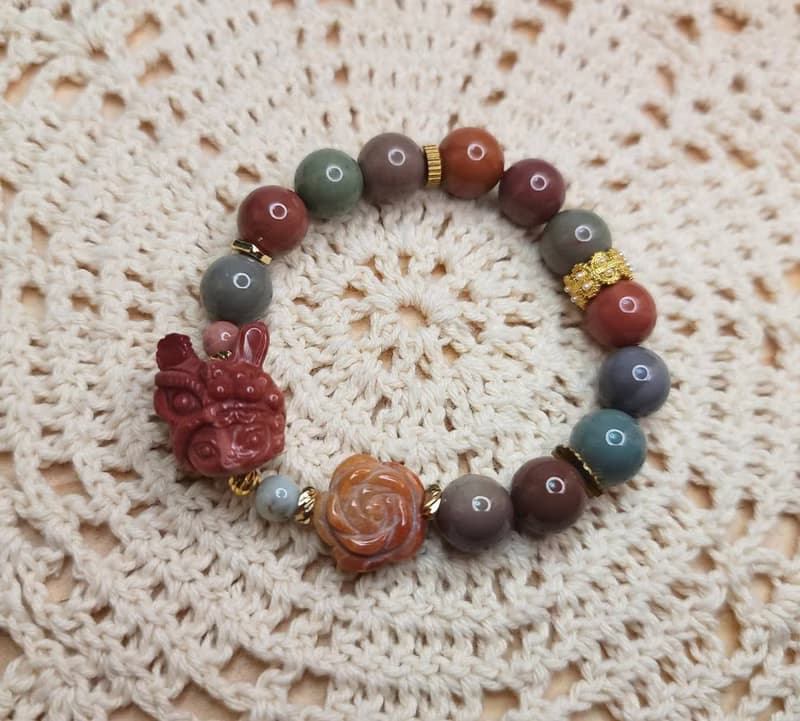 阿拉善醒獅兔頭設計款手串